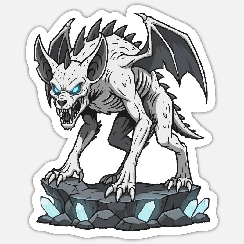 Chupacabra Demonwolf - Sticker size S (10 x 10 cm) - white matte