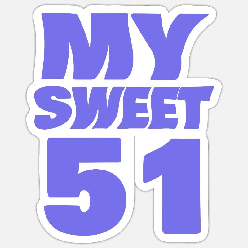 Doux 51 - Sticker taille S (10 x 10 cm) - blanc mat