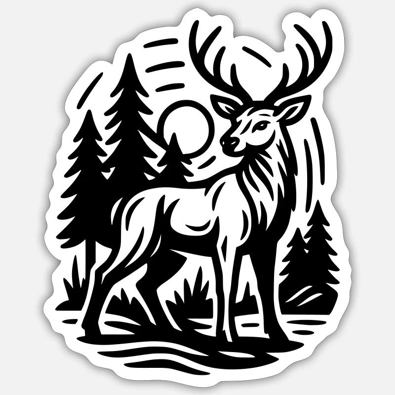Deer Sticker size S (10 x 10 cm)