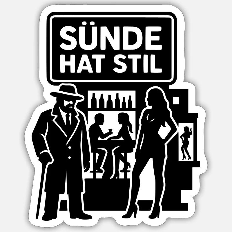 Sin a du style Sortir Vie nocturne Sticker taille S (10 x 10 cm)