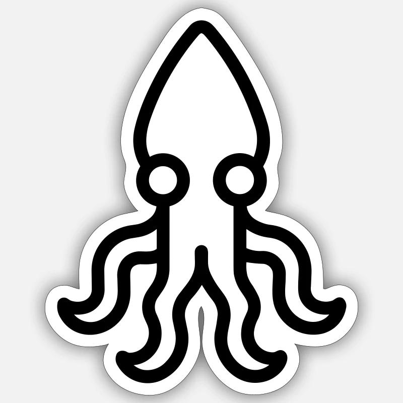 squid Sticker size S (10 x 10 cm)