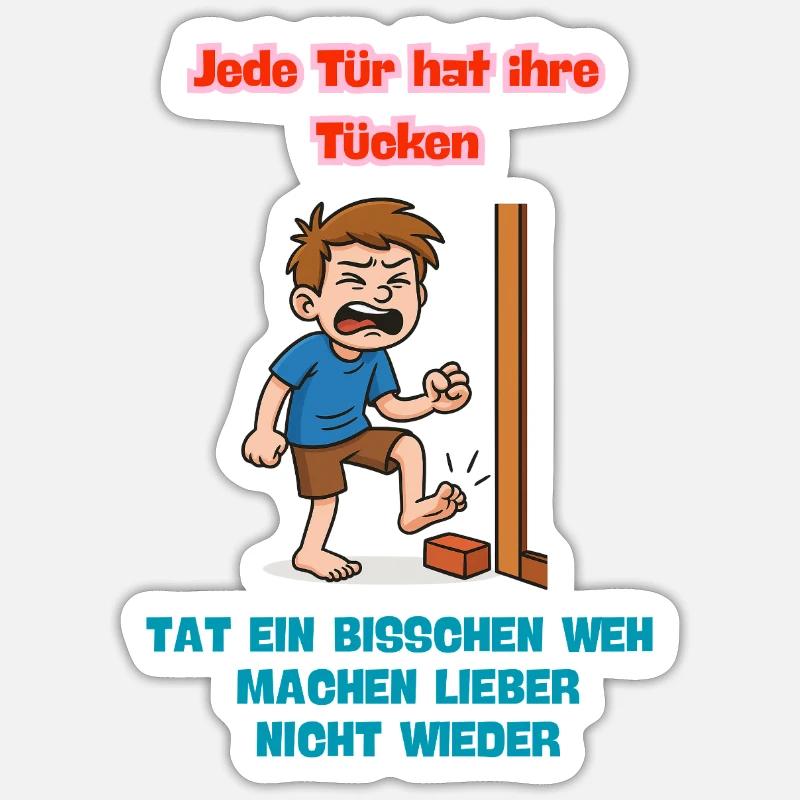 Hurt a bit - Sticker size S (10 x 10 cm) - white matte