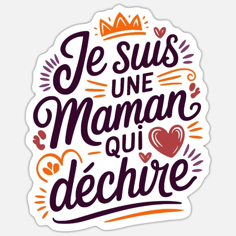 Ich bin eine Killer-Mutter - Sticker Größe S (10 x 10 cm) - Mattweiß