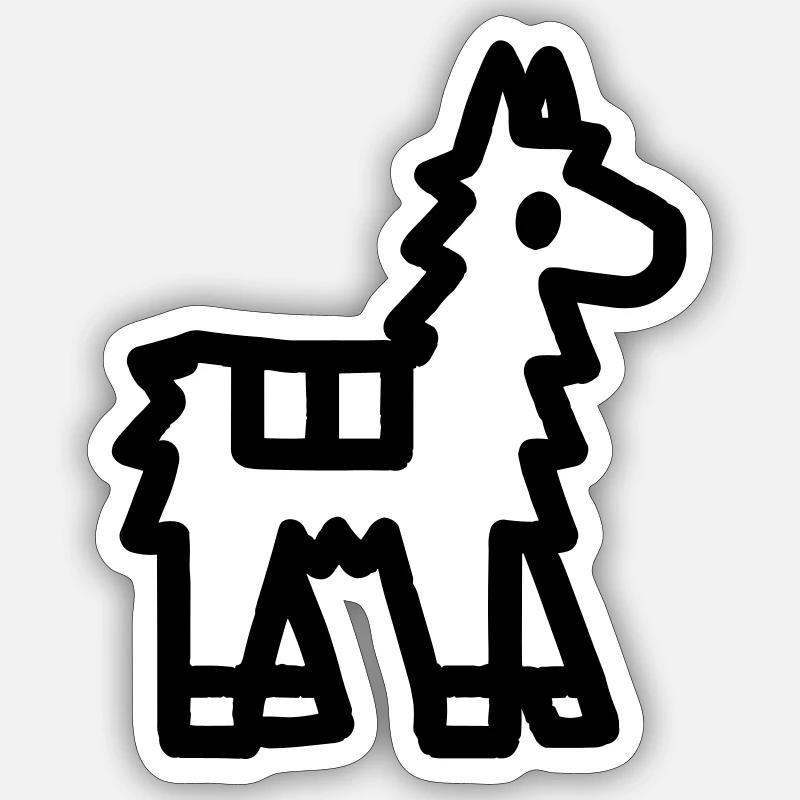 Pinata - Sticker size S (10 x 10 cm) - white matte