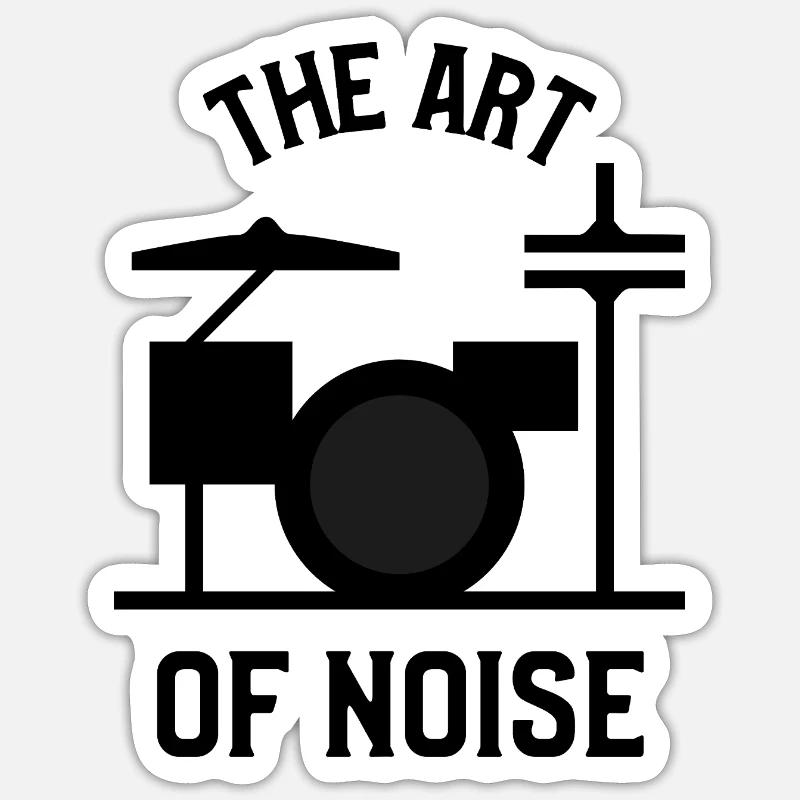 Die Kunst des Lärms – Drumkit-Design Sticker Größe S (10 x 10 cm)