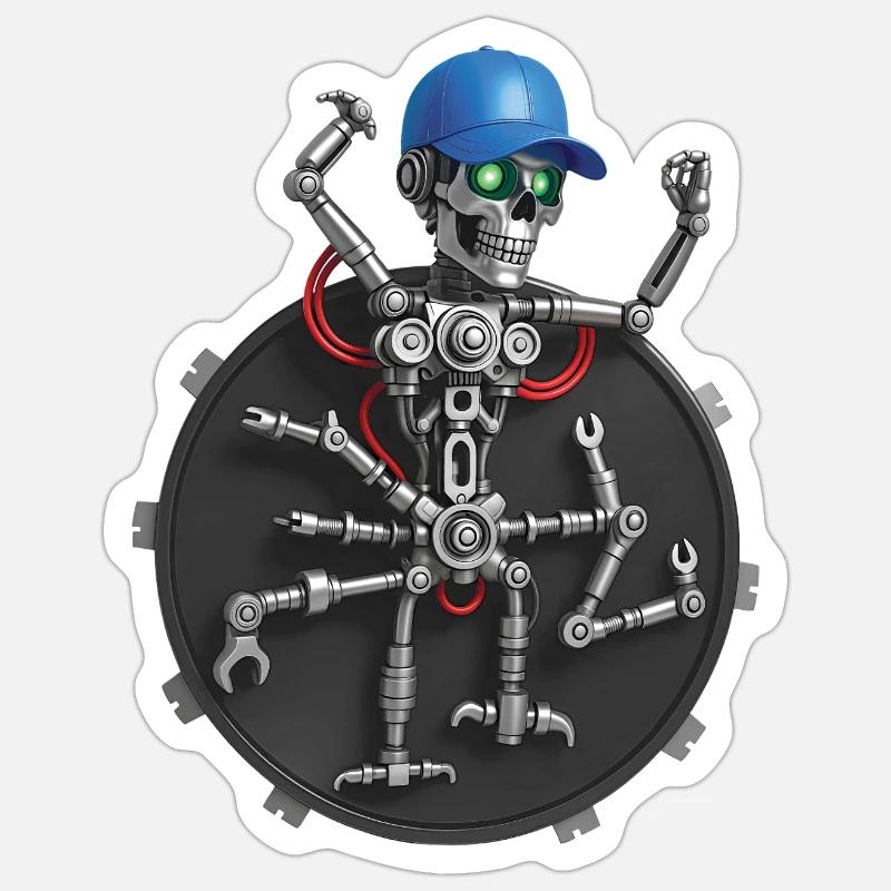 ICH BIN GI, BIN EIN GEEK #2 – Geek & Science-Fiction - Sticker Größe S (10 x 10 cm) - Mattweiß