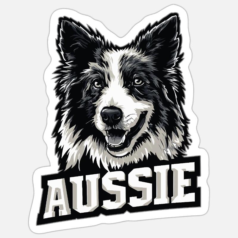 Australian Shepherd – Aussie Pride - Sticker size S (10 x 10 cm) - white matte