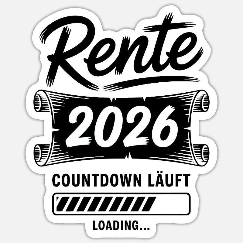Pension countdown is on - Sticker size S (10 x 10 cm) - white matte