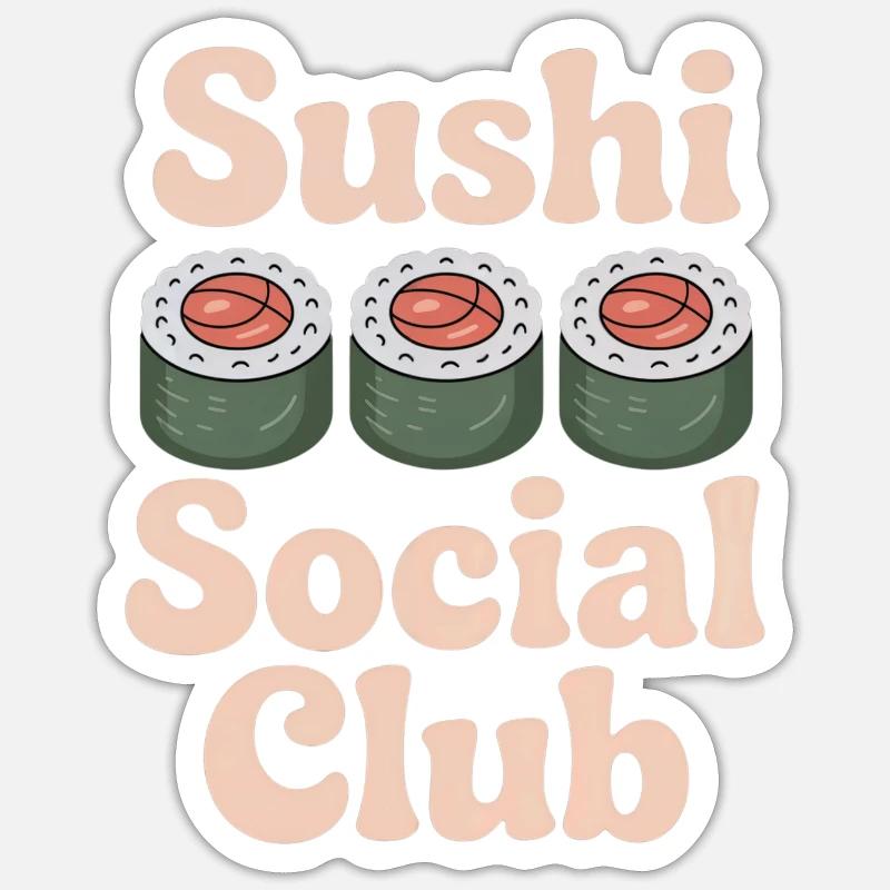 sushi - Sticker size S (10 x 10 cm) - white matte