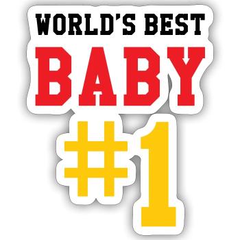 Best Baby - Birth - Child - Sticker size S (10 x 10 cm) - white matte - Front
