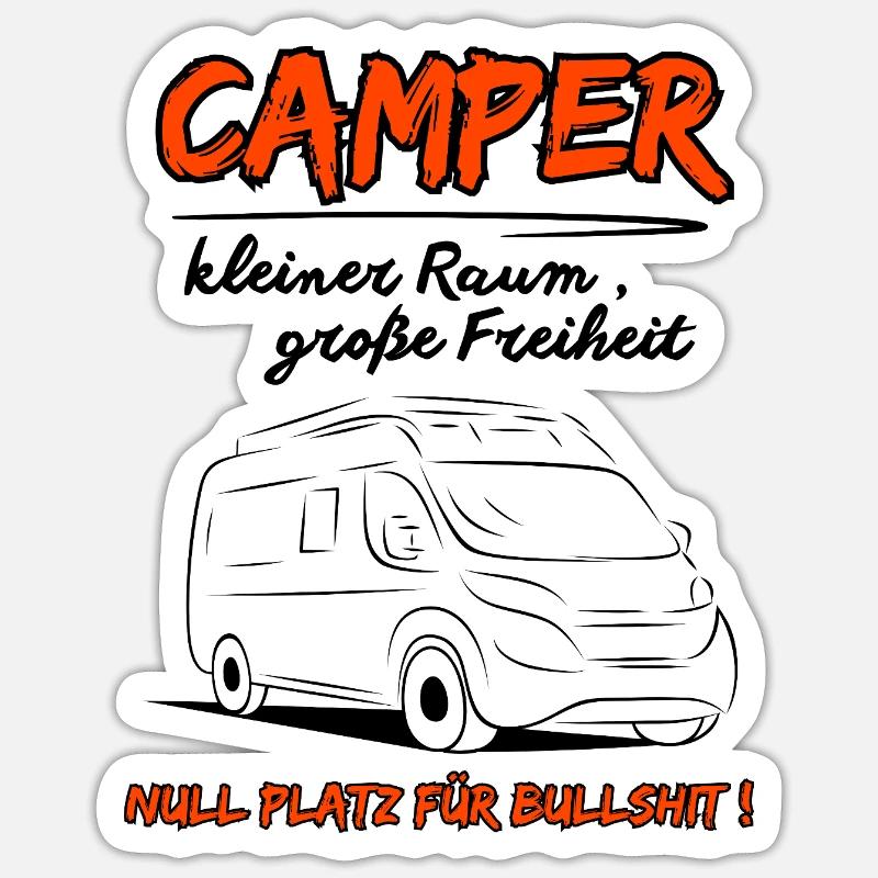 Déclaration du camping-car - Sticker taille S (10 x 10 cm) - blanc mat