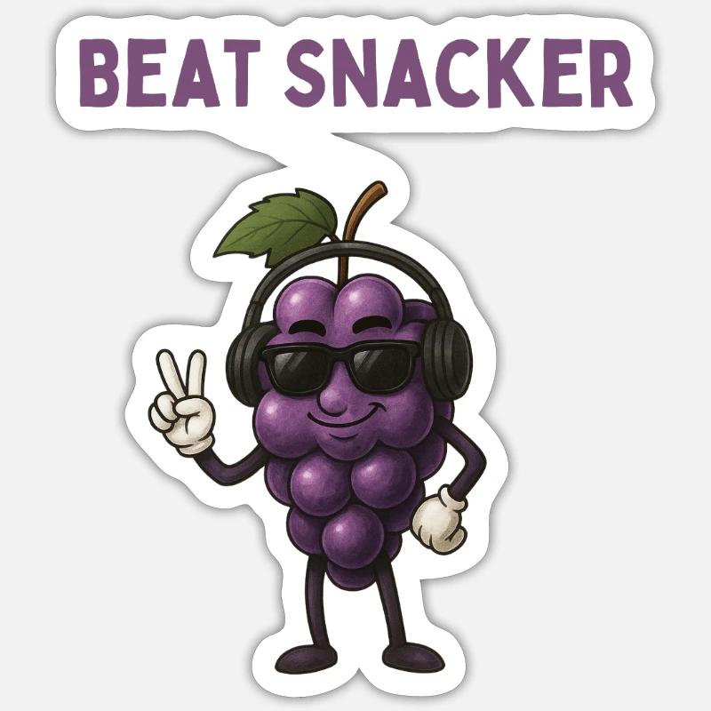 Casques Beat Snacker Grape Sticker taille S (10 x 10 cm)
