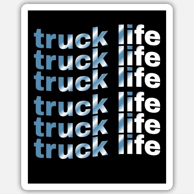 Lkw-Lebensdauer-Rastergradient - Sticker Größe S (10 x 10 cm) - Mattweiß