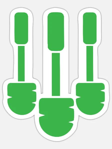 Die beste Klobürste mal drei! - Sticker Größe S (10 x 10 cm) - Mattweiß