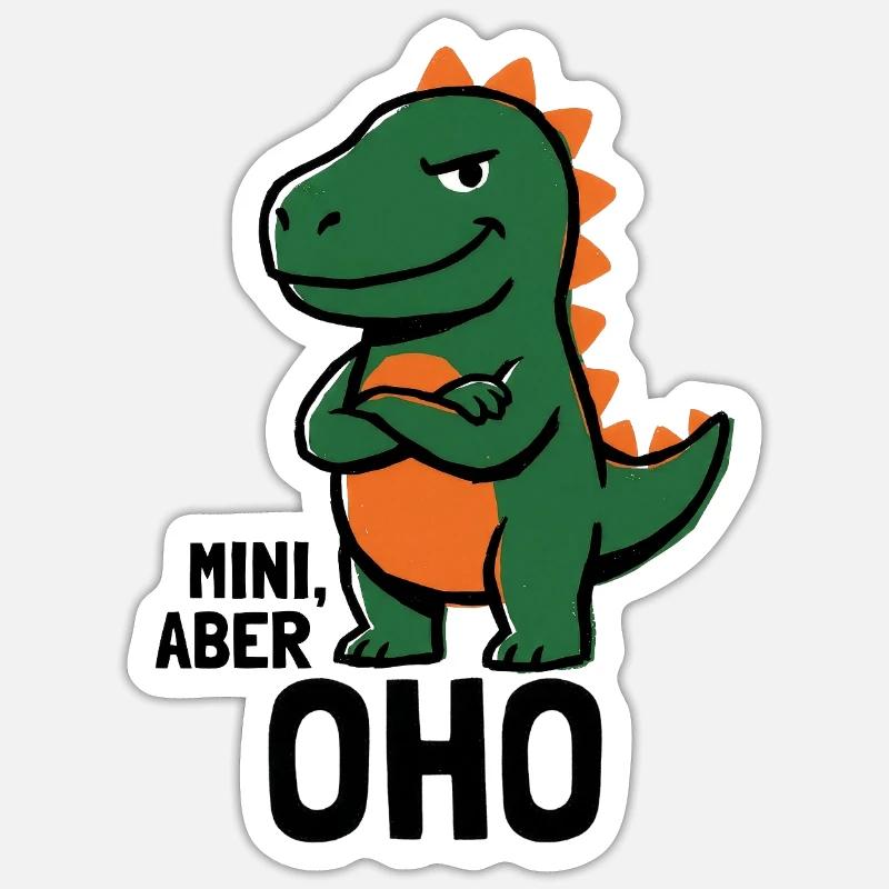 Klein aber Oho - Sticker Größe S (10 x 10 cm) - Mattweiß
