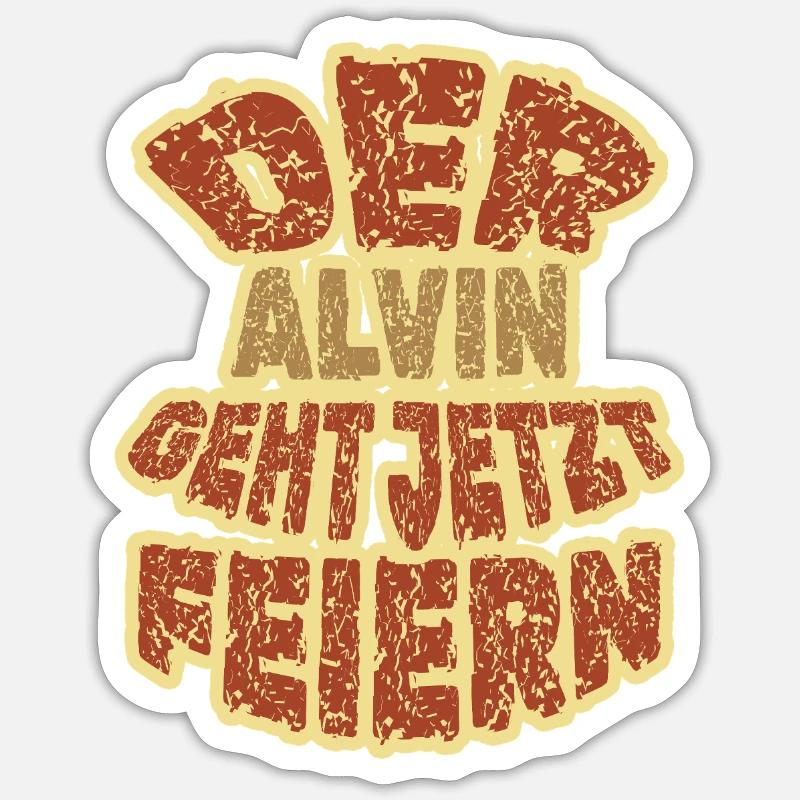 Alvin dans le rôle d’Alvin - Sticker taille S (10 x 10 cm) - blanc mat