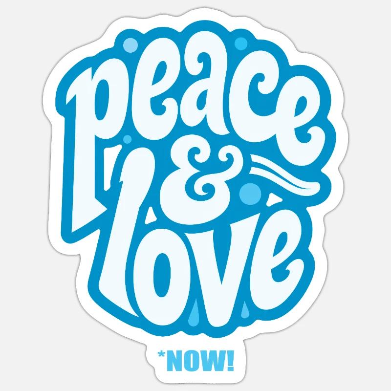 PEACE LOVE #3 - let's talk - Sticker taille S (10 x 10 cm) - blanc mat