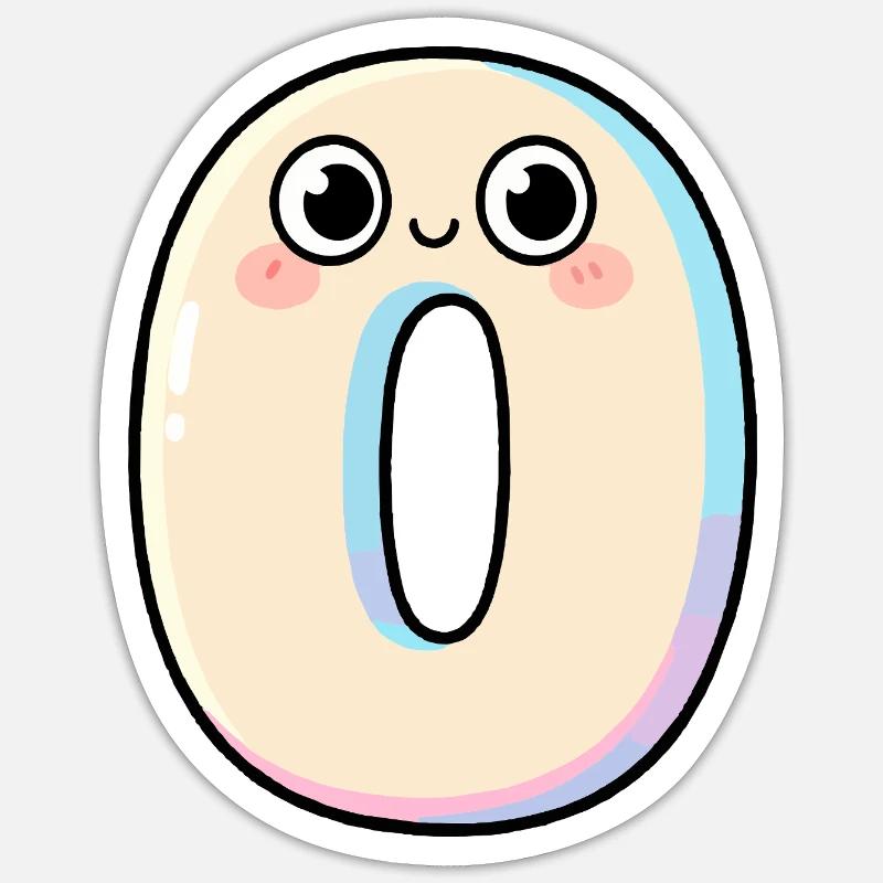 Zero Kawaii Smiling Sticker size S (10 x 10 cm)