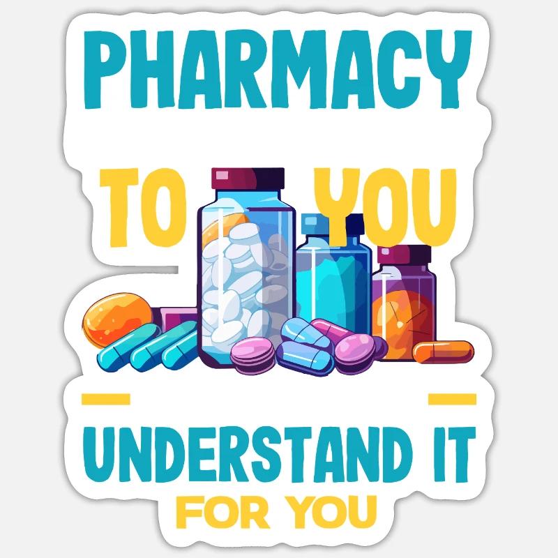 Apotheker Pharmazeutisch-technischer Sticker Größe S (10 x 10 cm)