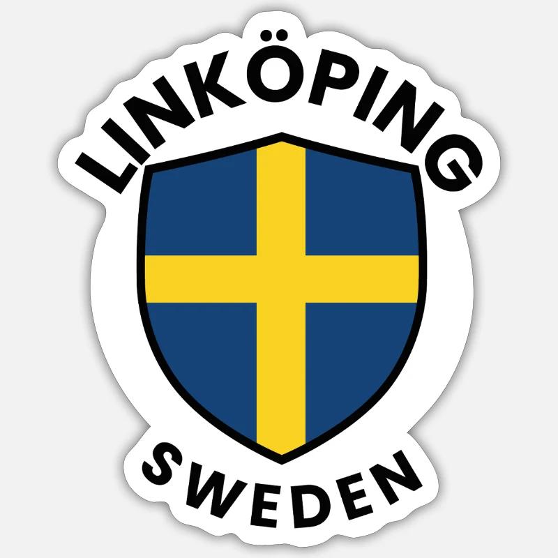 LÄNKÖPING-Schild Schweden Sticker Größe S (10 x 10 cm)