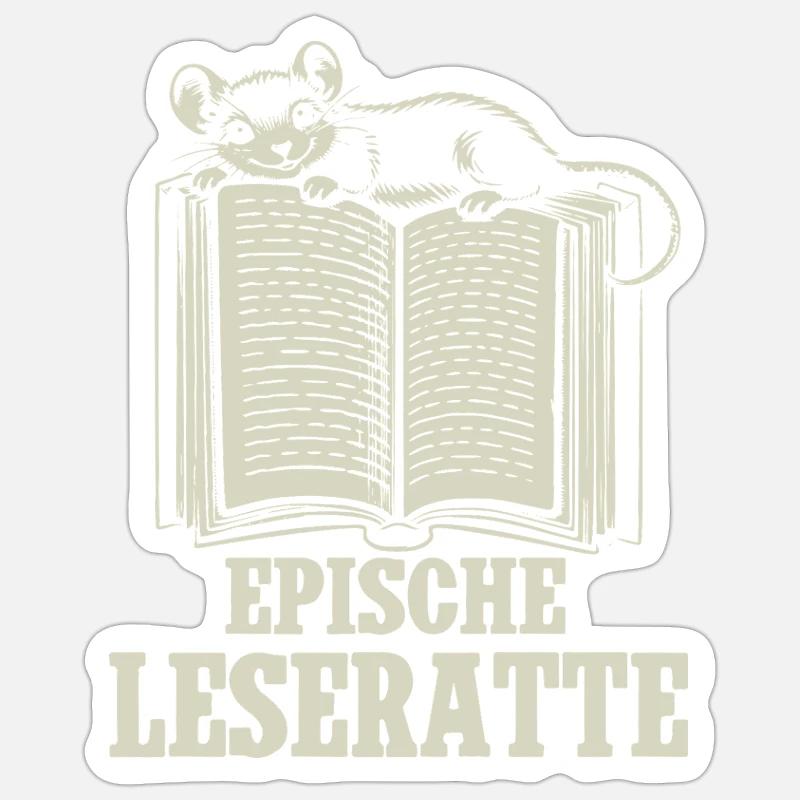Epic Bookworm Sticker size S (10 x 10 cm)