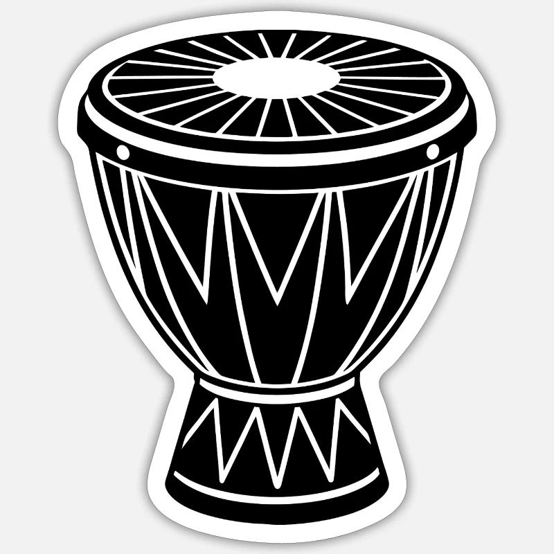 African conga drum Sticker size S (10 x 10 cm)