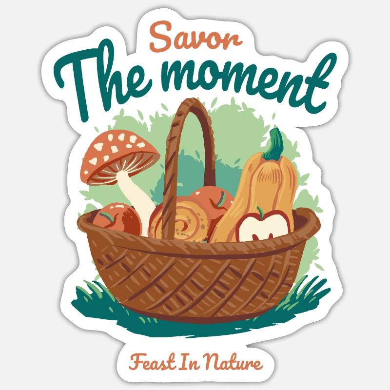 Panier d’automne Sticker taille S (10 x 10 cm)
