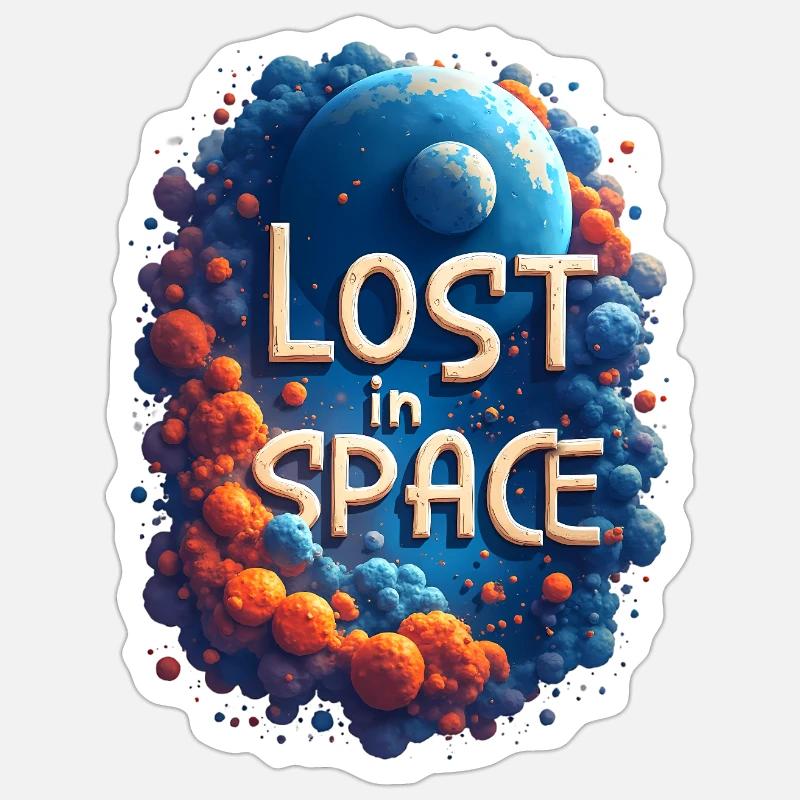 Perdu dans l’espace Sticker taille S (10 x 10 cm)