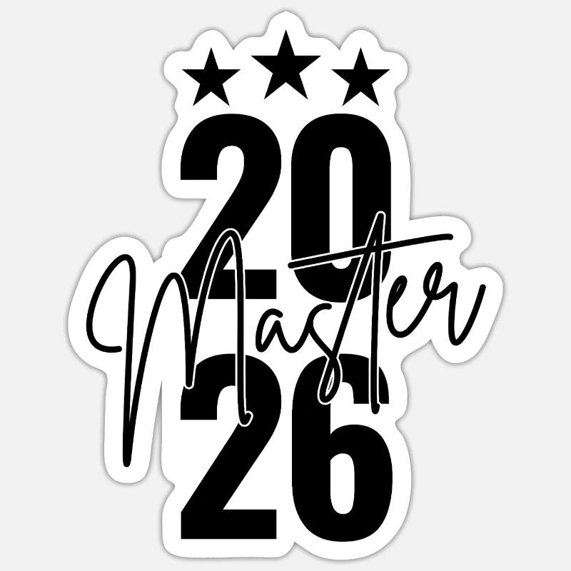 Master 2026 - Sticker Größe S (10 x 10 cm) - Mattweiß