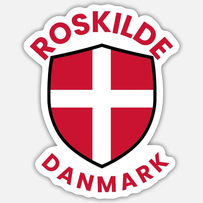 Roskilde Denmark Shield Sticker size S (10 x 10 cm)