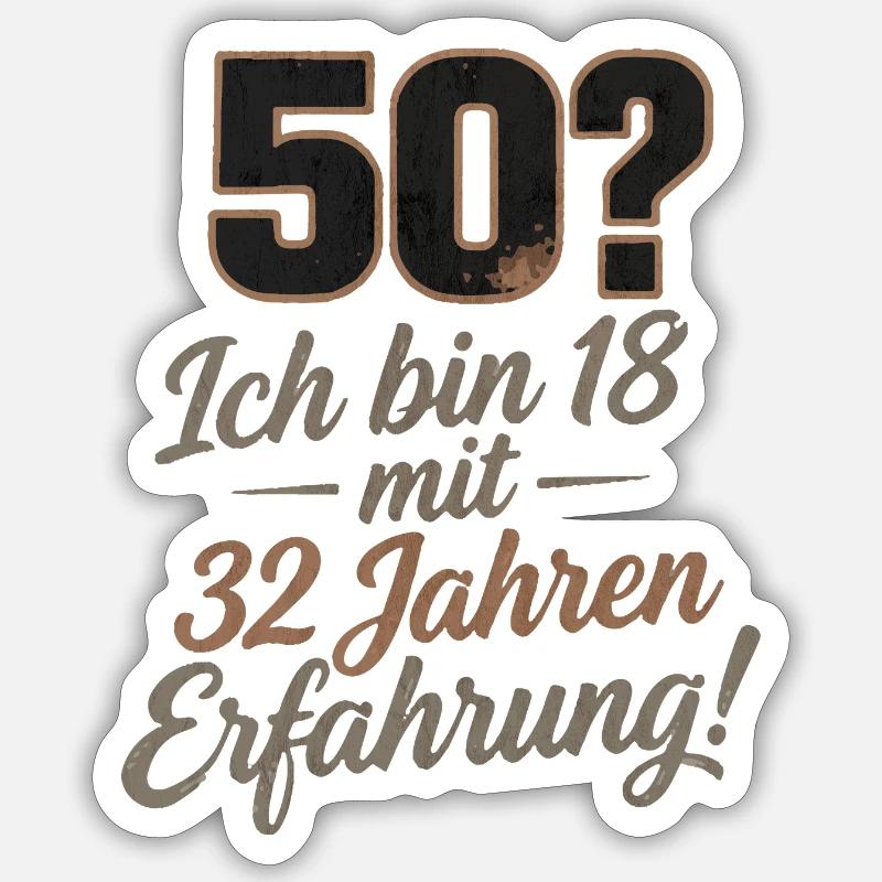 50 ans, dont 18 ans avec 32 ans d’expérience Sticker taille S (10 x 10 cm)