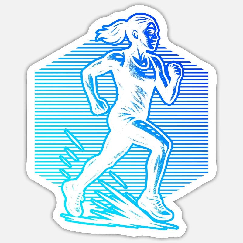 Focus purement sur la course - Sticker taille S (10 x 10 cm) - blanc mat