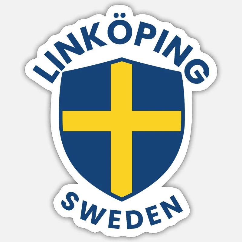 Bouclier de Linnköping, Suède Sticker taille S (10 x 10 cm)