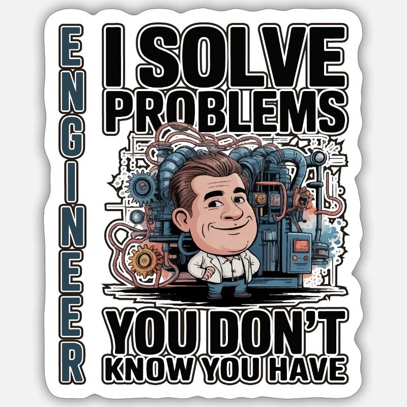 Engineer - For light background Sticker size S (10 x 10 cm)