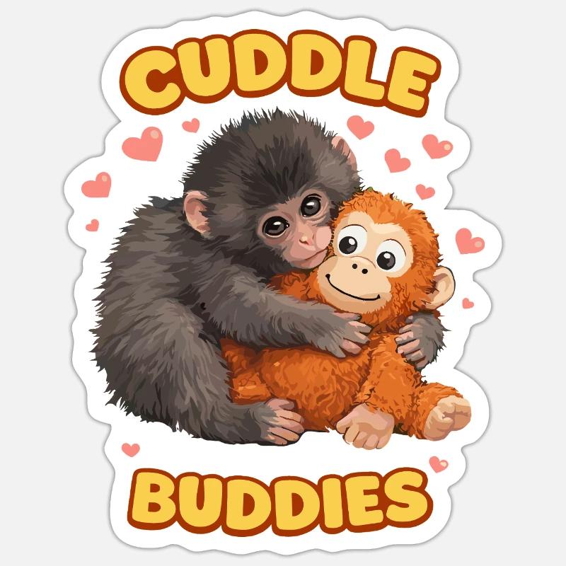 punch the monkey Sticker size S (10 x 10 cm)