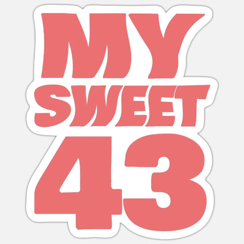 Doux 43 - Sticker taille S (10 x 10 cm) - blanc mat