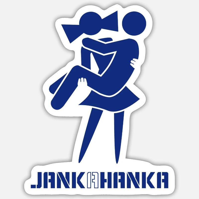 JANK A HANKA - Sticker size S (10 x 10 cm) - white matte