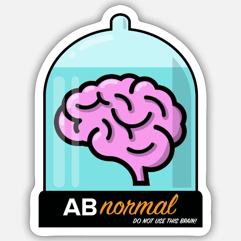 AB Normal - Sticker taille S (10 x 10 cm) - blanc mat