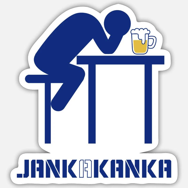 JANK A KANKA - Sticker taille S (10 x 10 cm) - blanc mat