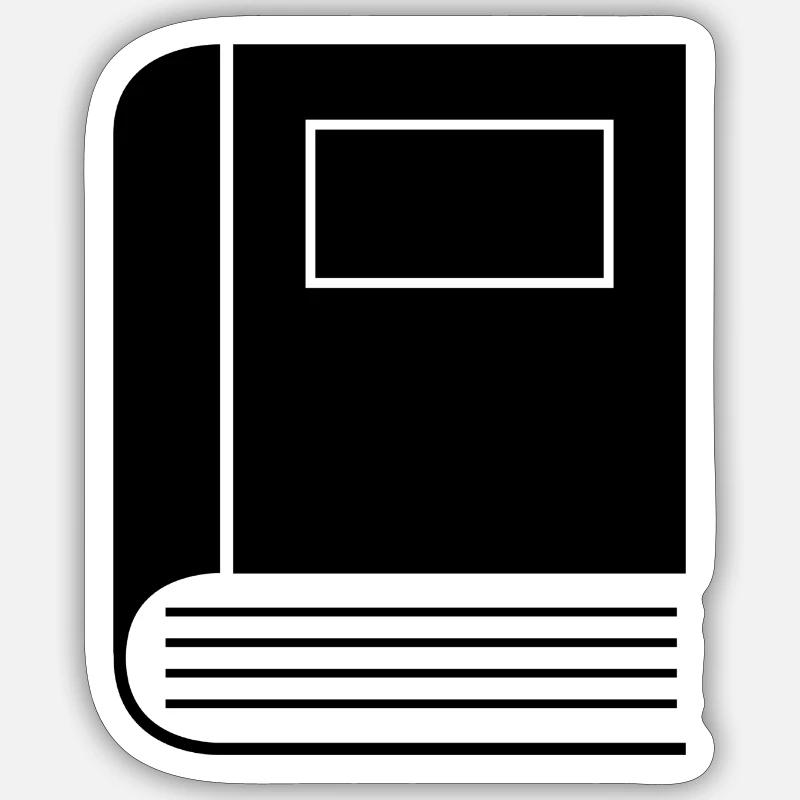 Closed book Sticker size S (10 x 10 cm)