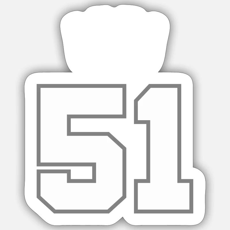GEBIET 51 Weiß - Sticker Größe S (10 x 10 cm) - Mattweiß