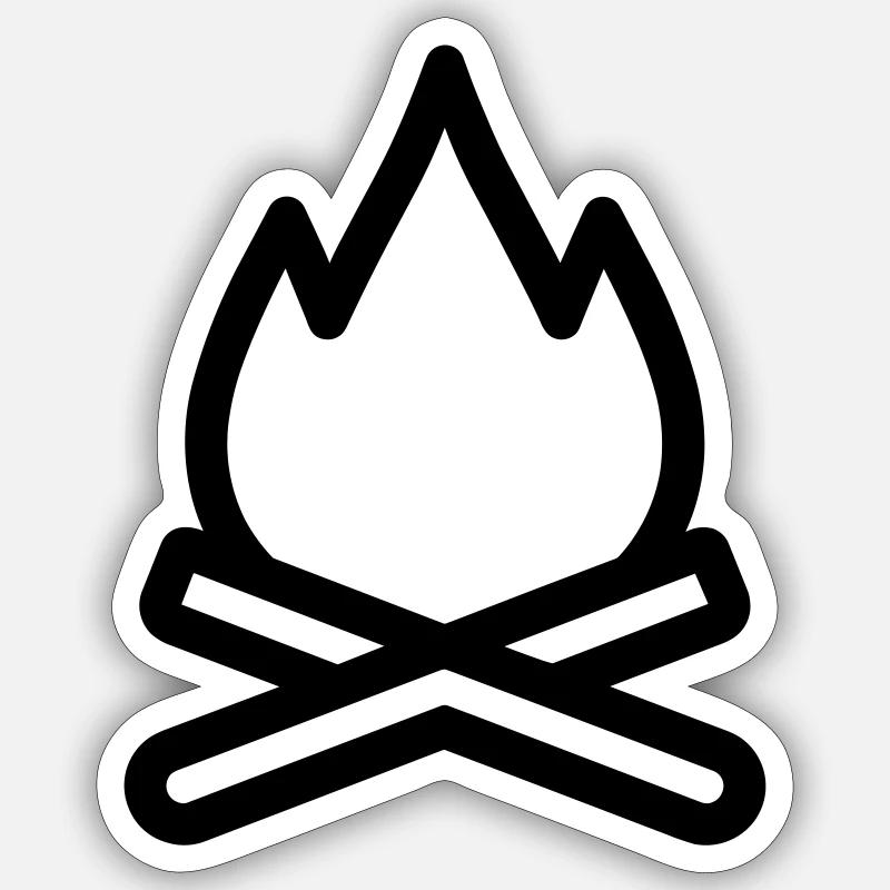 Campfire - Sticker size S (10 x 10 cm) - white matte