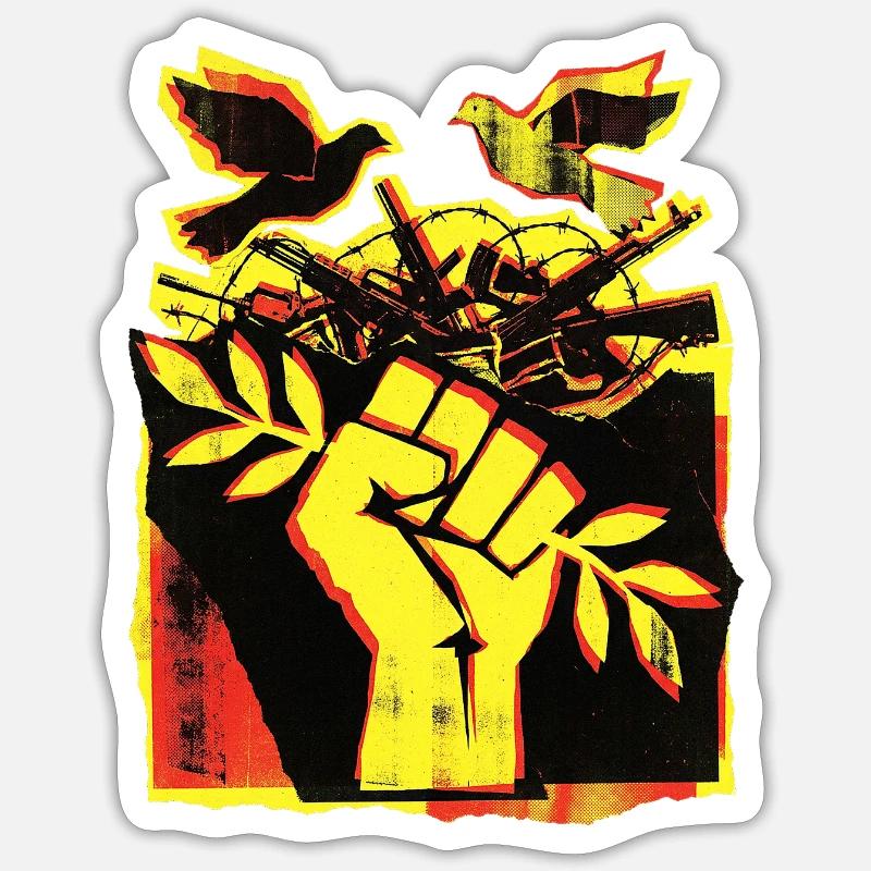 Peace Peace Pacifists - Sticker size S (10 x 10 cm) - white matte