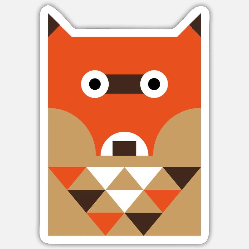 Volpe - Sticker formato S (10 x 10 cm) - bianco opaco
