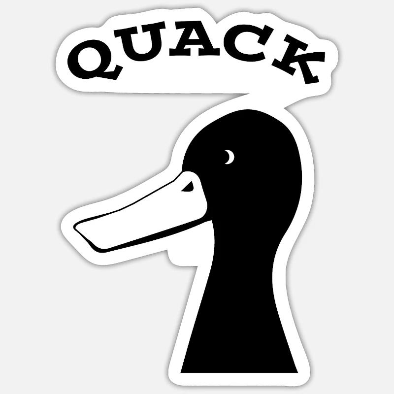 Duck - Sticker size S (10 x 10 cm) - white matte