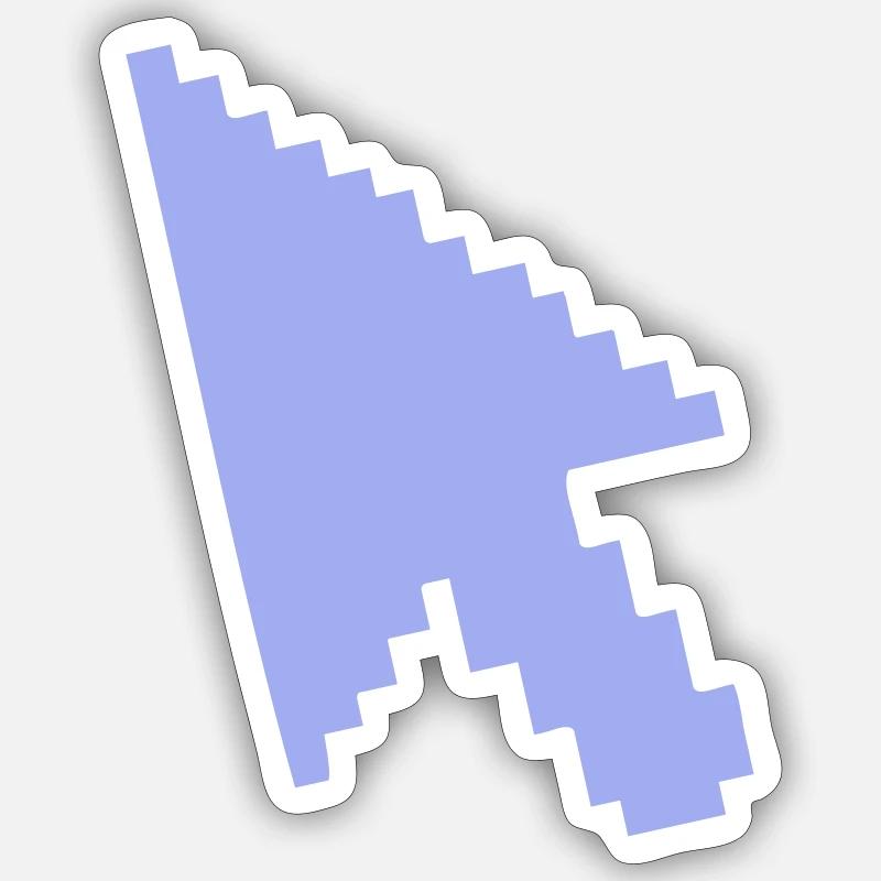 Zeiger Maus Silhouette - Sticker Größe S (10 x 10 cm) - Mattweiß