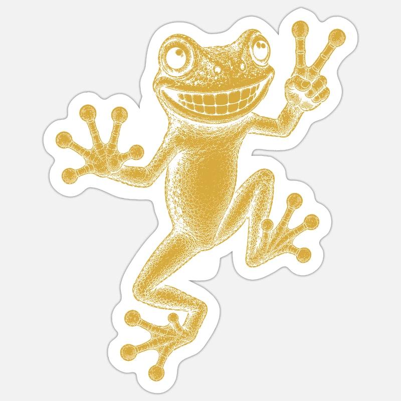 rainette - Sticker taille S (10 x 10 cm) - blanc mat