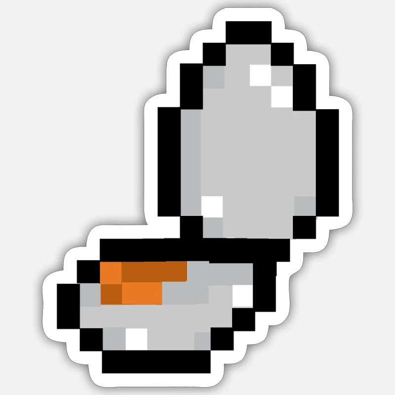 pixel egg - Sticker size S (10 x 10 cm) - white matte