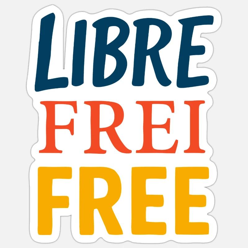 Libre - Sticker Größe S (10 x 10 cm) - Mattweiß