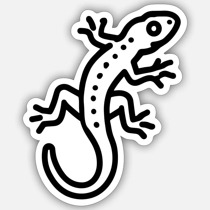 lizard - Sticker size S (10 x 10 cm) - white matte